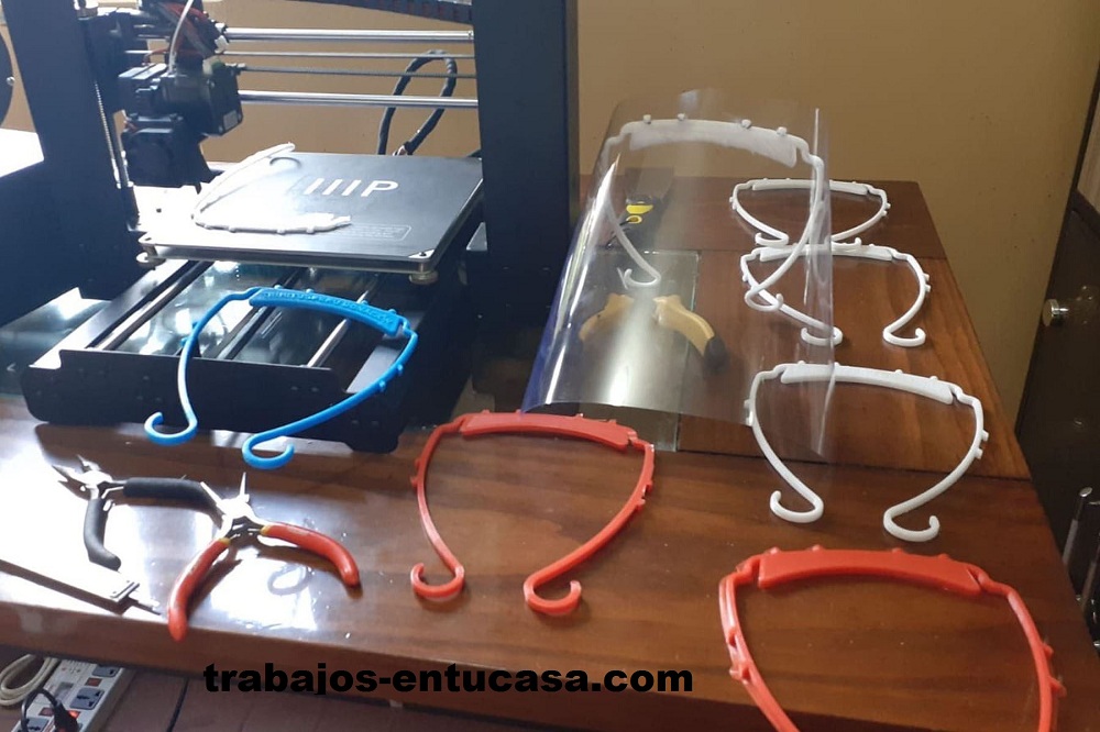 EMPRESA OFRECE TRABAJO ARMANDO PROTECTORES FACIALES DESDE CASA 2300 VACANTES