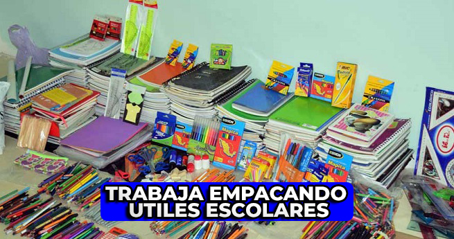 Se necesita urgente personal para empacar utiles escolares desde casa 488 plazas limitadas por ciudad