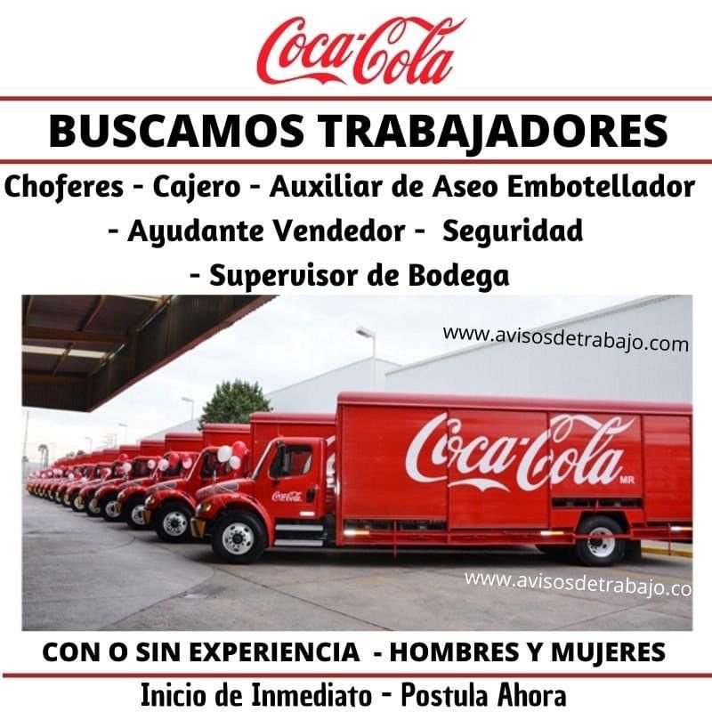 Gaseosa internacional busca personal para renovar plantilla